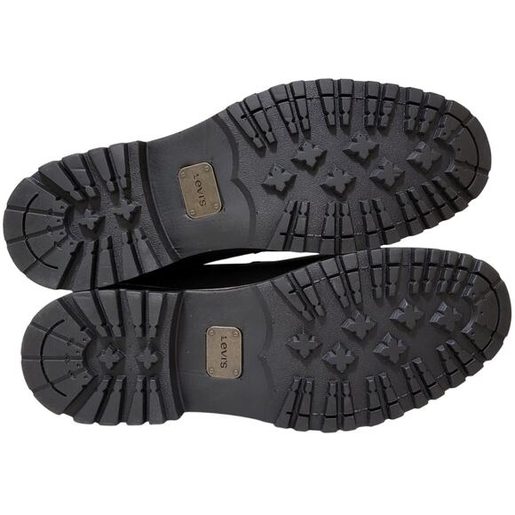 Levi's Men Wyatt Cap Toe Work Combat Boots Size US 11M Black Faux Leather - Picture 4 of 5